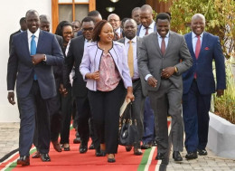File image of President William Ruto with Governors.